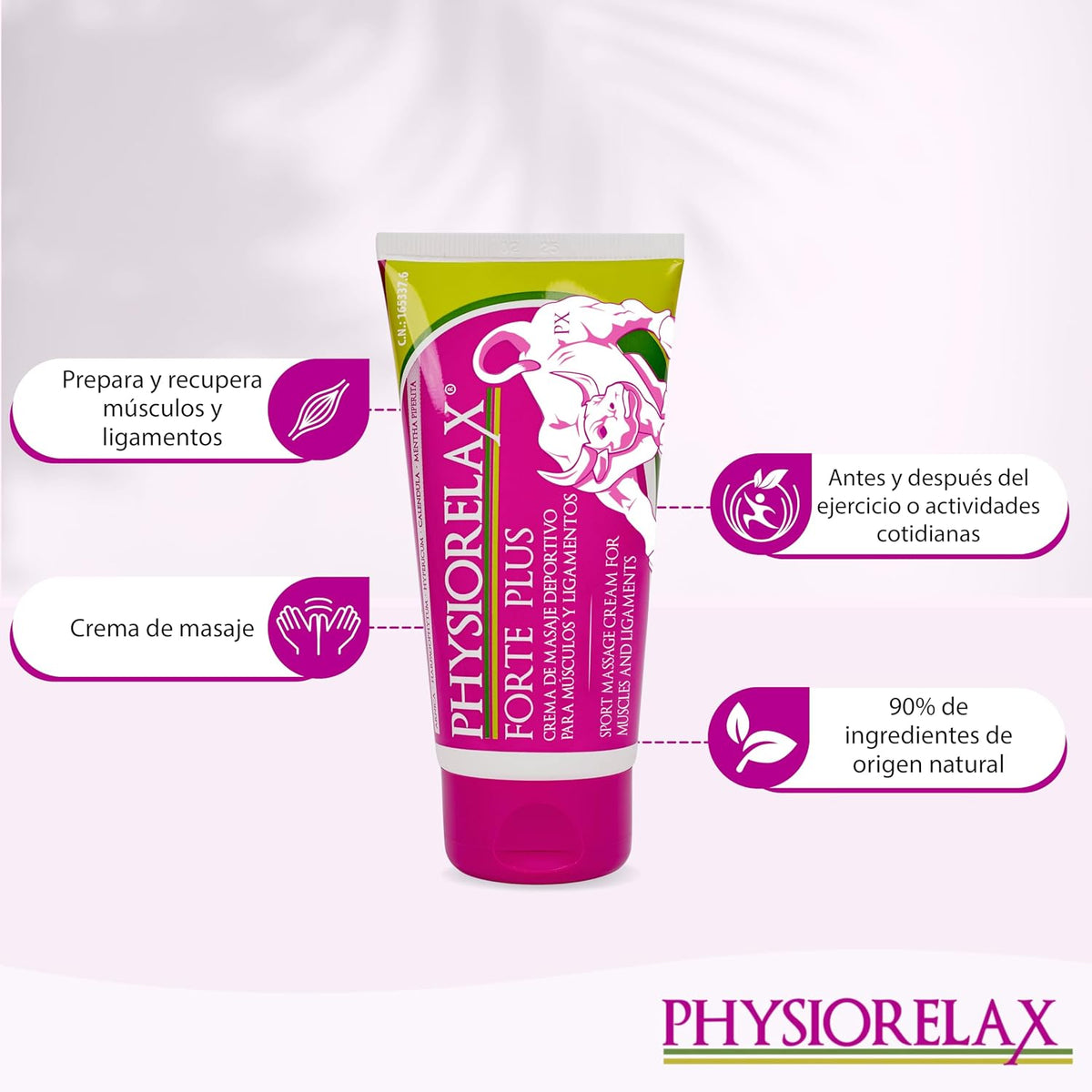 Physiorelax, Forte plus 75Ml, Crema Masaje, Antes Y Después Del Ejercicio