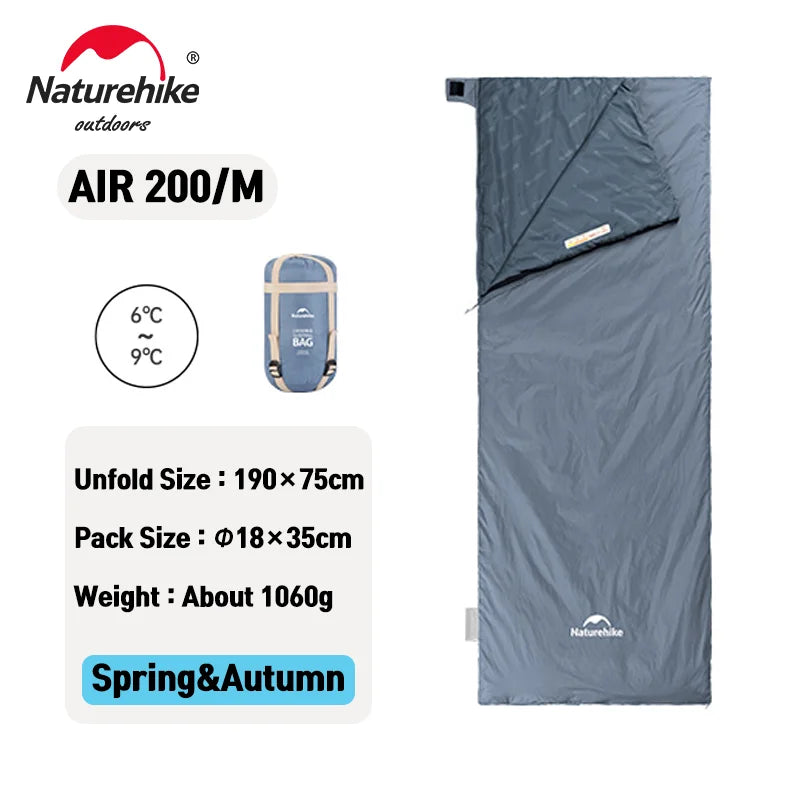 LW180 Sleeping Bag Ultralight Cotton Sleeping Bag Spring Summer Sleeping Bag Outdoor Hiking Camping Sleeping Bag