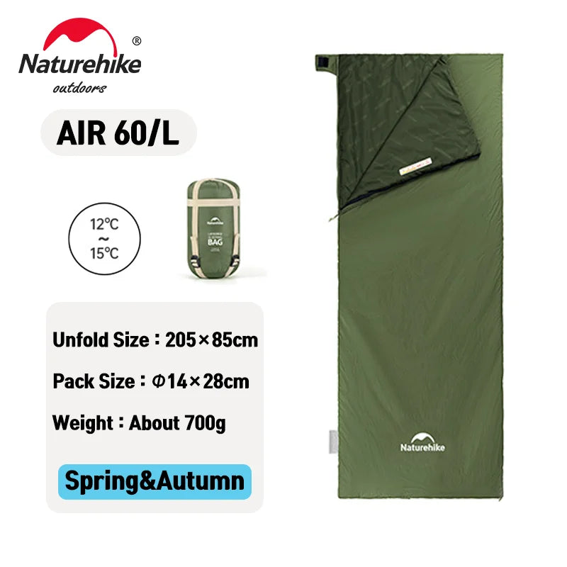 LW180 Sleeping Bag Ultralight Cotton Sleeping Bag Spring Summer Sleeping Bag Outdoor Hiking Camping Sleeping Bag